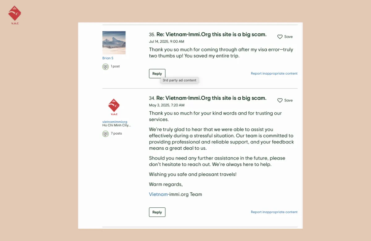 Top 1-Ranked Trusted by Travelers: Real Reviews of Vietnam-Immi.org