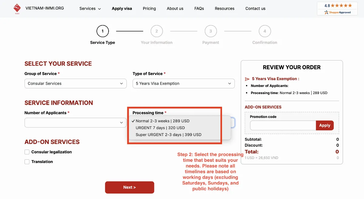 Vietnam 5-Year Visa Exemption for US Citizens: Form, Fee & Eligibily (2025)