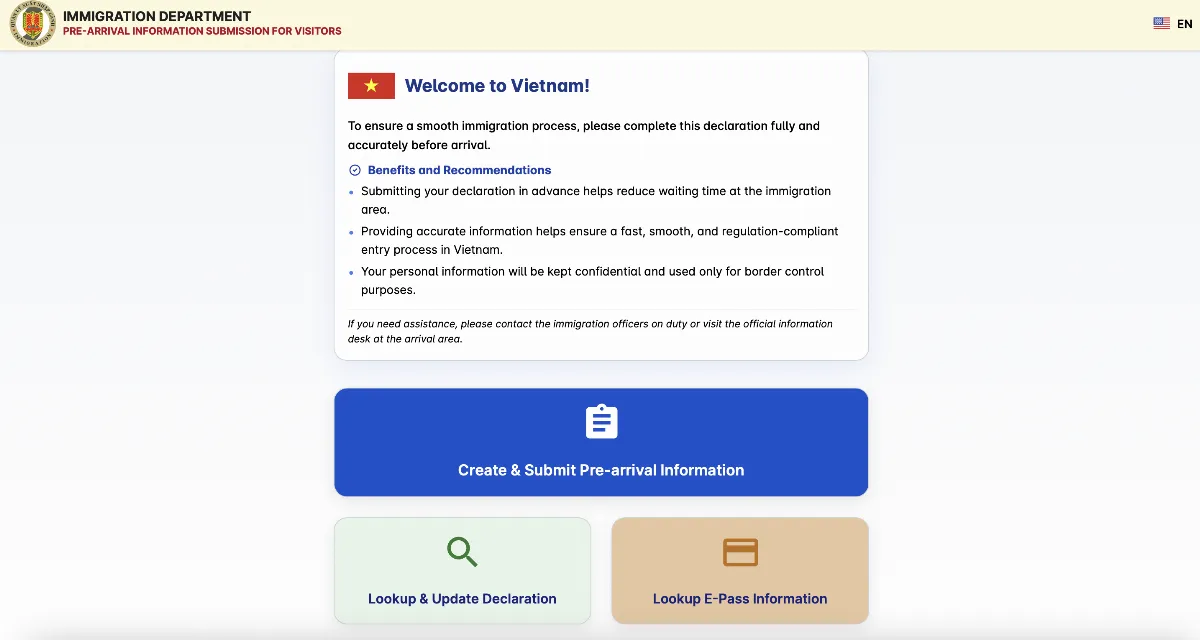 New Arrival Requirement for International Travelers Visiting Phu Quoc (Passenger Arrival Information (PAI) Declaration)
