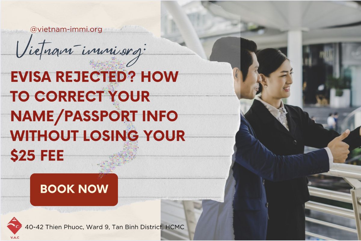 Evisa Rejected? How to Correct Your Name/Passport Info Without Losing Your $25 Fee