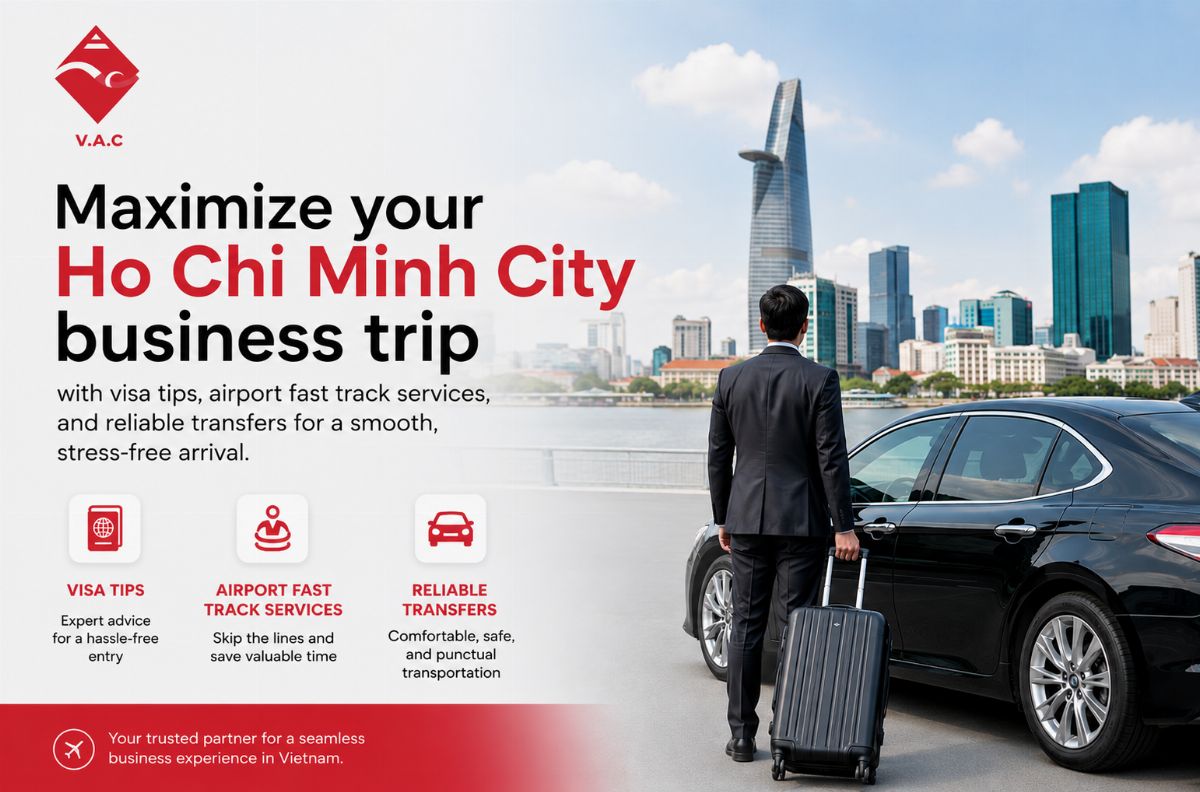 Maximize your Ho Chi Minh City business trip with visa tips, airport fast track services, and reliable transfers for a smooth, stress-free arrival.