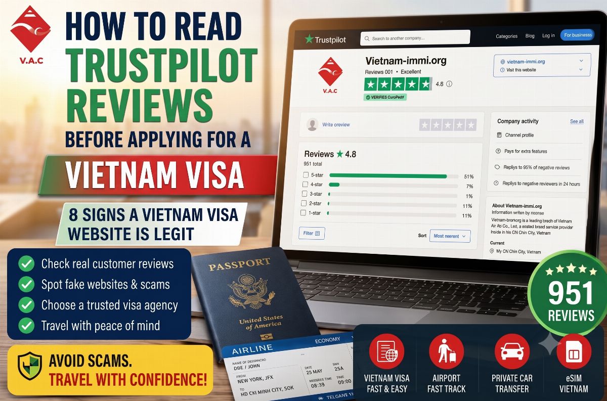Trustpilot Reviews for Vietnam Visas: 8 Signs of a Legit Website