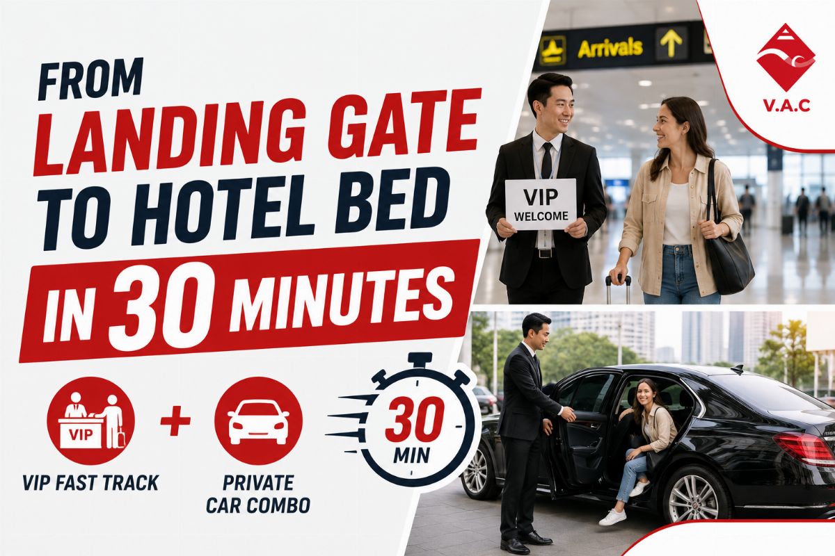 From Landing Gate to Hotel Bed in 30 Minutes: VIP Fast Track + Private Car Combo